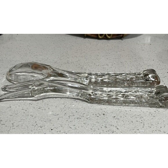 Vintage Glass Fork & Spoon Set - Picture 6 of 7